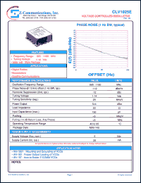 CLV1025E datasheet: 865-1180 MHz VCO (Voltage Controlled Oscillator) CLV1025E