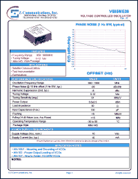 V585ME08 datasheet: 950-1900 MHz VCO (Voltage Controlled Oscillator) V585ME08
