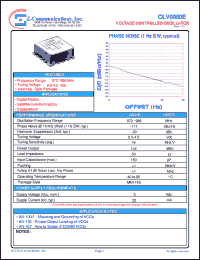 CLV0980E datasheet: 973-986 MHz VCO (Voltage Controlled Oscillator) CLV0980E