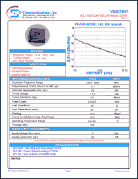 V620TE01 datasheet: 1210-1235 MHz VCO (Voltage Controlled Oscillator) V620TE01