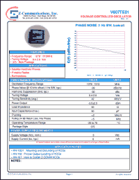 V607TE01 datasheet: 1279-1313 MHz VCO (Voltage Controlled Oscillator) V607TE01