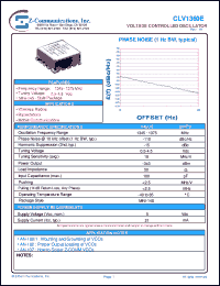 CLV1360E datasheet: 1345-1375 MHz VCO (Voltage Controlled Oscillator) CLV1360E