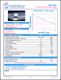 SMV1960L datasheet: 1938-1983 MHz VCO (Voltage Controlled Oscillator) SMV1960L