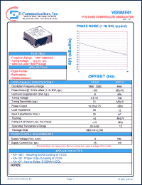 V626ME01 datasheet: 1990-2380 MHz VCO (Voltage Controlled Oscillator) V626ME01