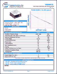 V630ME15 datasheet: 2165-2360 MHz VCO (Voltage Controlled Oscillator) V630ME15
