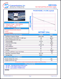 SMV2330L datasheet: 2300-2360 MHz VCO (Voltage Controlled Oscillator) SMV2330L