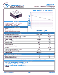 V800ME10 datasheet: 2400-2485 MHz VCO (Voltage Controlled Oscillator) V800ME10