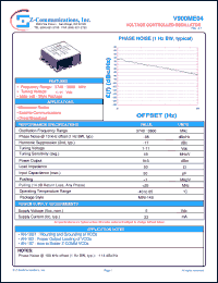 V900ME04 datasheet: 3740-3800 MHz VCO (Voltage Controlled Oscillator) V900ME04