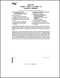 E28F016SV-075 datasheet: 16-Mbit (1Mbit x 16, 2Mbit x 8) flashFile memory. Access speed 75 ns, Vcc=3.3V, 50pF load, 1.5V I/O levels E28F016SV-075