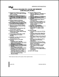 SB82434LX datasheet: PCI, cache and memory controller (PCMC) SB82434LX