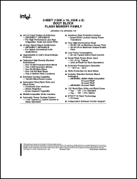 TE28F200BX-B80 datasheet: 2-Mbit(128K x 16) boot block flash memory. Access speed 80 ns TE28F200BX-B80