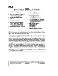 F28F020-150 datasheet: 2048(256 x 8) CMOS flash memory. Access speed 150 ns F28F020-150