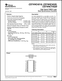 CD74HC4518E datasheet:  HIGH SPEED CMOS LOGIC DUAL BCD UP-COUNTER CD74HC4518E