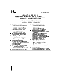 KU80960CF-25 datasheet: 32-bit high-performance superscalar embedded microprocessor KU80960CF-25