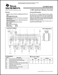 CY74FCT191ATSOC datasheet:  PRESETTABLE SYNCHRONOUS 4-BIT UP/DOWN BINARY COUNTERS CY74FCT191ATSOC