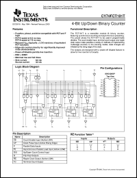CY74FCT191CTSOCT datasheet:  PRESETTABLE SYNCHRONOUS 4-BIT UP/DOWN BINARY COUNTERS CY74FCT191CTSOCT