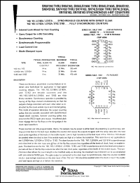 SN54163J datasheet:  SYNCHRONOUS 4-BIT COUNTERS SN54163J