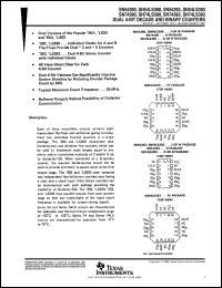 SNJ54393J datasheet:  DUAL 4-BIT BINARY COUNTERS SNJ54393J