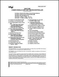 TN80C51GB datasheet: CHMOS single-chip 8-bit microcontroller. 3.5 MHz to 12 MHz, CPU with RAM and I/O TN80C51GB