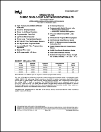 LS87C58-24 datasheet: CHMOS single-chip 8-bit microcontroller with burn-in. 3.5 MHz to 24 MHz, 5 V, EPROM 32 Kbytes, RAM 256 bytes LS87C58-24