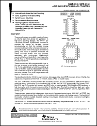 JM38510/66302BEA datasheet:  SYNCHRONOUS 4-BIT BINARY COUNTERS JM38510/66302BEA