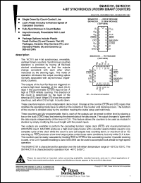 SN54HC191J datasheet:  SYNCHRONOUS 4-BIT UP/DOWN BINARY COUNTERS SN54HC191J