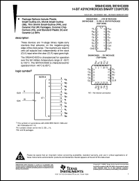 SN54HC4020J datasheet:  ASYNCHRONOUS 14-BIT BINARY COUNTERS SN54HC4020J