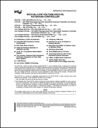 SB80C51SL-AL datasheet: Lov voltage keyboard controller. CPU with RAM and I/O, Vcc = 3.3V SB80C51SL-AL