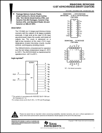 SN54HC4040J datasheet:  ASYNCHRONOUS 12-BIT BINARY COUNTERS SN54HC4040J