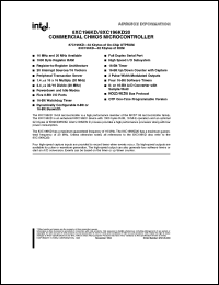 N83C196KD20 datasheet: Commercial CHMOS microcontroller ROM, 32 Kbytes, 20 MHZ N83C196KD20