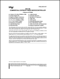 S80C198 datasheet: Commercial CHMOS microcontroller ROMless S80C198