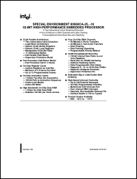 TA80960CA-25 datasheet: 32-Bit high-performance embedded processor TA80960CA-25