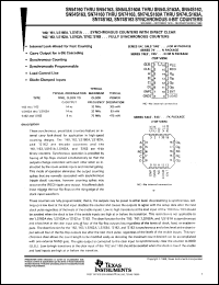 SN54LS161AJ datasheet:  SYNCHRONOUS 4-BIT COUNTERS SN54LS161AJ