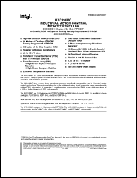 U80C196MC datasheet: Industrial motor control microcomputer. ROMless, 16MHz U80C196MC