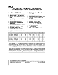 AN87C196JV datasheet: Advanced 16-bit CHMOS microcontroller. EPROM 48K, Reg RAM 1.5K, Code RAM 512, I/O 41 AN87C196JV