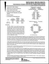 JM38510/31509B2A datasheet:  SYNCHRONOUS UP/DOWN COUNTERS WITH DOWN/UP MODE CONTROL JM38510/31509B2A