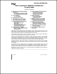 G28F640J5-150 datasheet: Intel StrataFlash memory  64 Mbit. Access speed 150 ns G28F640J5-150