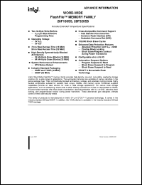 E28F320S5-90 datasheet: Word-wide FlashFile memory. 32 Mbit, access speed 90 ns E28F320S5-90