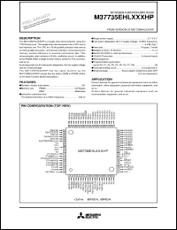 M37735EHLXXXHP datasheet: Single-chip 16-bit microcomputer. PROM 124K bytes RAM 3968 bytes. M37735EHLXXXHP