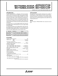 M37702M2LXXXHP datasheet: Single-chip 16-bit CMOS microcomputer. ROM 16K bytes, RAM 512 bytes M37702M2LXXXHP