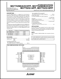 M37702MS1AFP datasheet: Single-chip 16-bit CMOS microcomputer. External clock input frequency 16 MHz. M37702MS1AFP