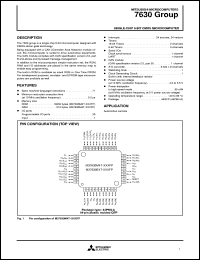 M37630E4T-XXXFP datasheet: Single-chip 8-bit CMOS microcomputer. PROM 16384 bytes, RAM 512 bytes. One time PROM M37630E4T-XXXFP