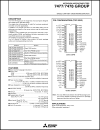 M37478E8-XXXSP datasheet: Single-chip 8-bit CMOS microcomputer. PROM 16384 bytes, RAM 384 bytes, One time PROM M37478E8-XXXSP