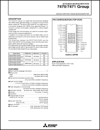 M37470E8-XXXSP datasheet: Single-chip 8-bit CMOS microcomputer. ROM 16384 bytes, RAM 384 bytes, EPROM mode M37470E8-XXXSP