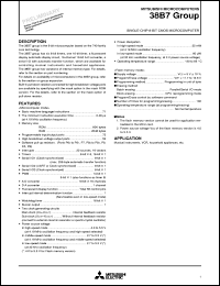 M38B79FFFP datasheet: Single-chip 8-bit CMOS microcomputer. ROM 61440 bytes, RAM 2048 bytes. Flash memory version. M38B79FFFP