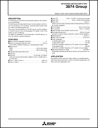 M38747M4T datasheet: Single-chip 8-bit CMOS microcomputer. ROM 16384 bytes, RAM 1048 bytes. Mask ROM version. M38747M4T