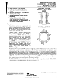 SN74ALS561ADWR datasheet:  SYNCHRONOUS 4-BIT BINARY COUNTERS WITH 3-STATE OUTPUTS SN74ALS561ADWR