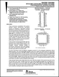 SN74ALS869DWR datasheet:  SYNCHRONOUS 8-BIT UP/DOWN BINARY COUNTERS SN74ALS869DWR