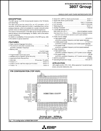 M38073M4-XXXFP datasheet: Single-chip 8-bit CMOS microcfomputer. ROM 16384 bytes, RAM 512 bytes. Mask ROM version M38073M4-XXXFP