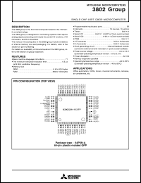 M38027E8FS datasheet: Single-chip 8-bit microcfomputer. EPROM version. PROM 32768 bytes, RAM 1024 bytes M38027E8FS